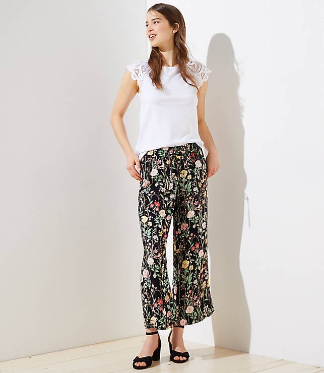 Loft Floral Fluid Drawstring Pants