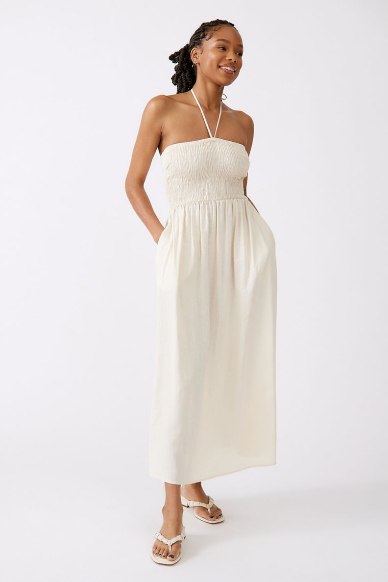 A Maxi Dress: Urban Renewal Eco Linen Smocked Convertible Halter Tube Maxi Dress