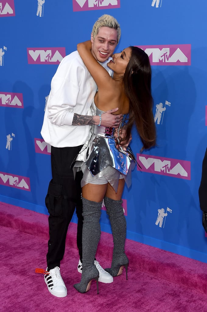 Ariana Grande and Pete Davidson at the 2018 MTV VMAs