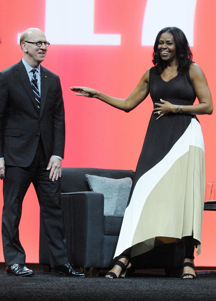 Michelle Obama Colorblock Maxi Dress