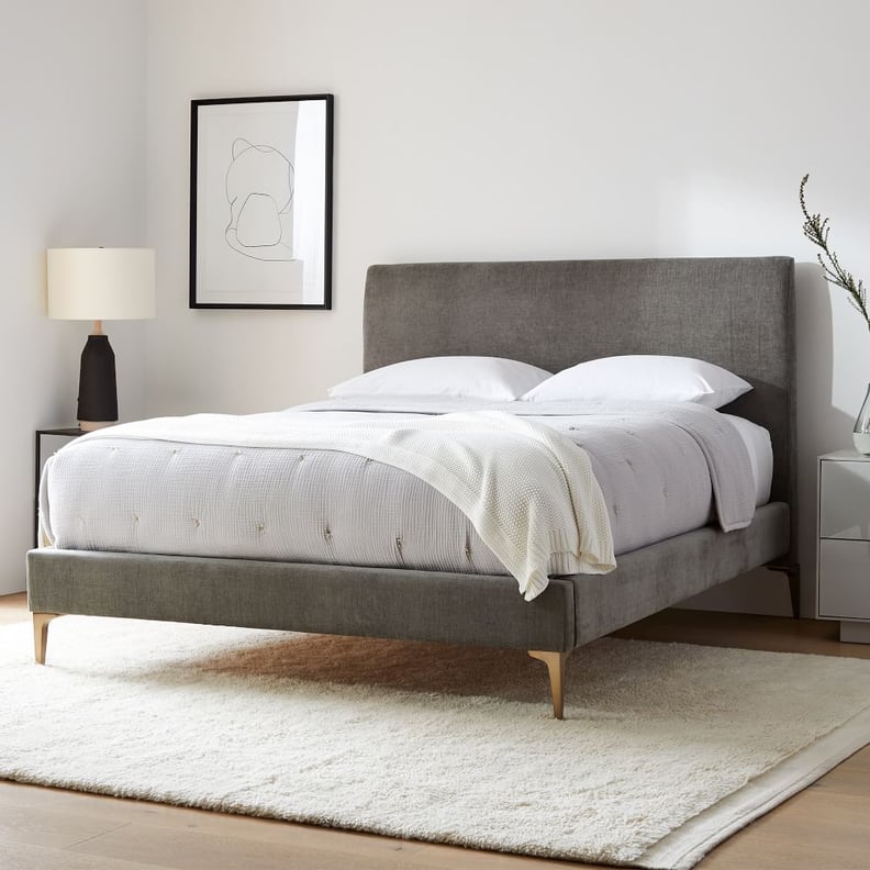 A Classic Bed: West Elm Andes Bed With Metal Legs