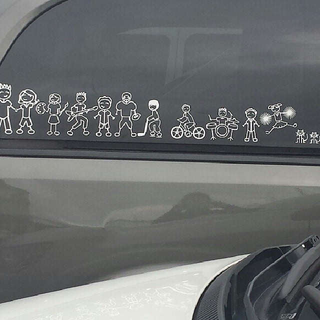 stick family decals parody