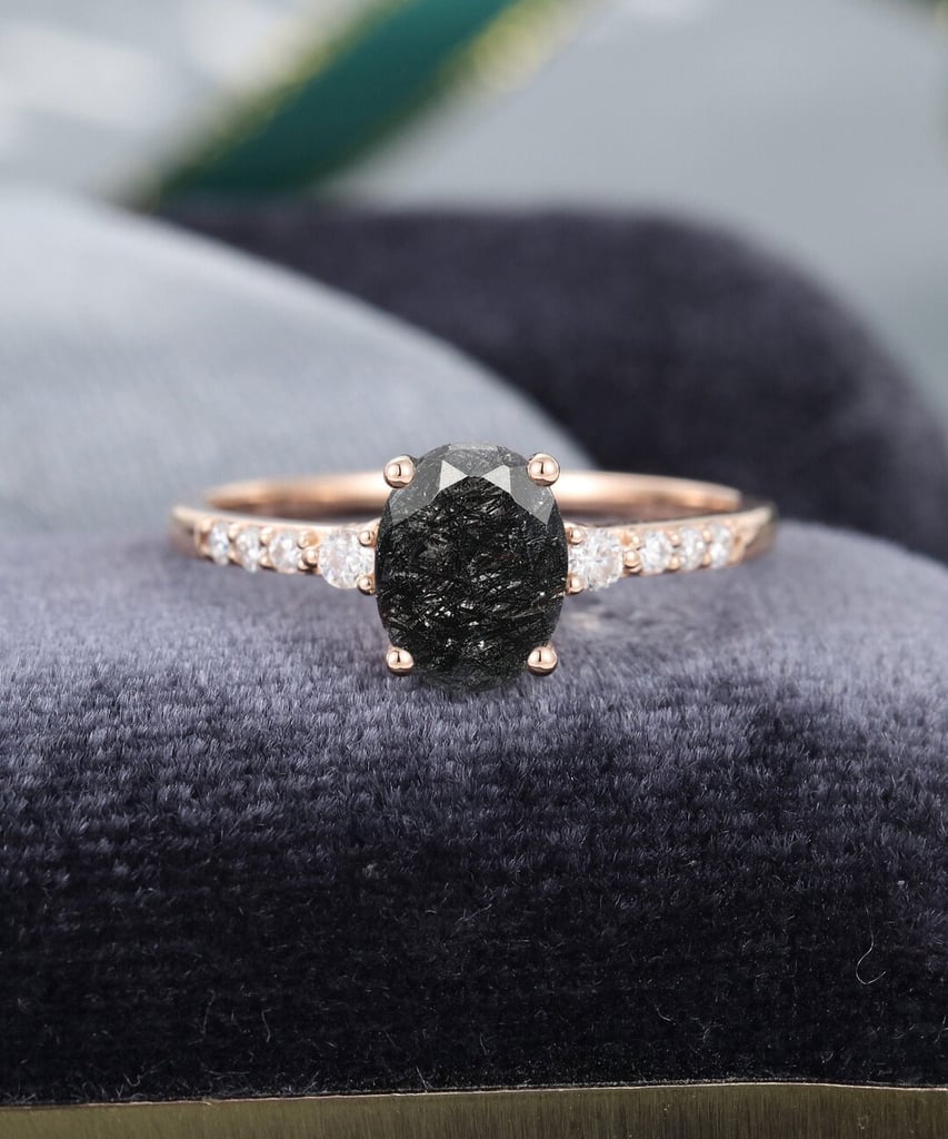Black Rutilated Quartz Ring