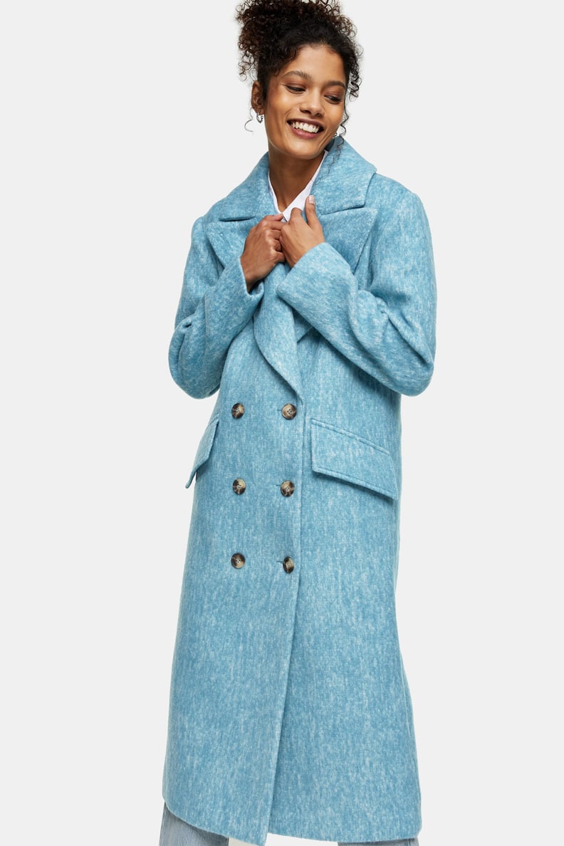 Topshop Blue Structured Coat