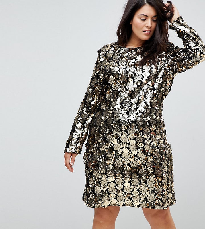 Unique 21 Hero Trophy Dress In All Over Mixed Sequin