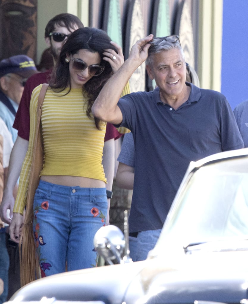 George and Amal Clooney Kissing in LA October 2016