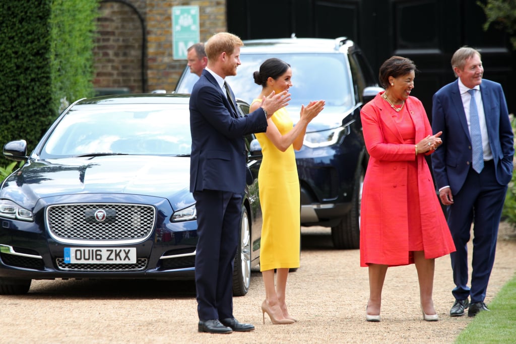 Meghan Markle Yellow Brandon Maxwell Dress