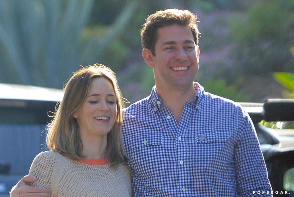 Emily Blunt and John Krasinski Smiling in LA