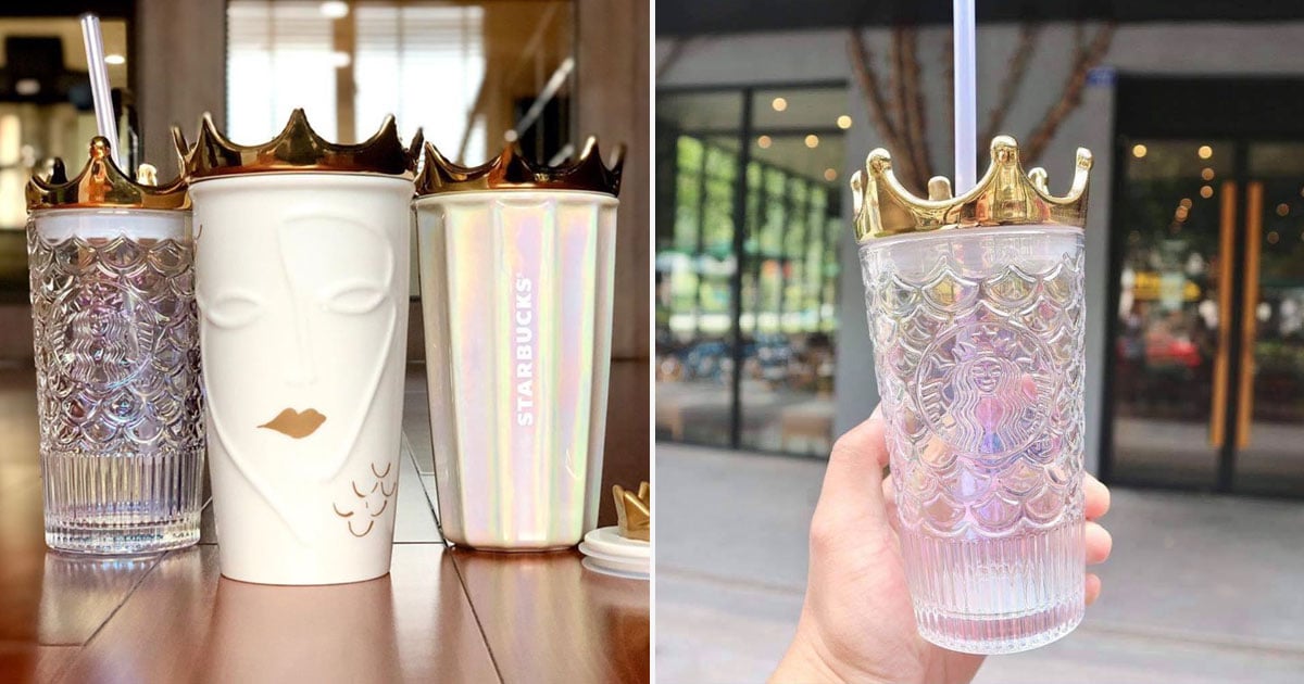 Starbucks' New Glass Tumbler Is Topped With a Gold Crown Lid for Royal  Sipping