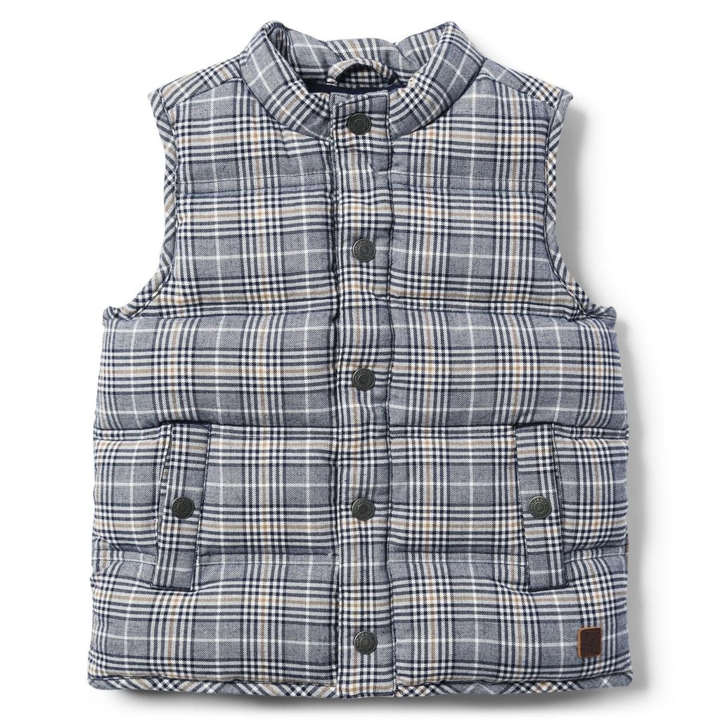 Janie and Jack Plaid Puffer Vest Cute Plaid Clothes For Kids 2018