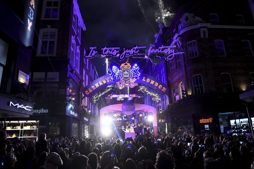 Queen Bohemian Rhapsody Lights on Carnaby Street in London