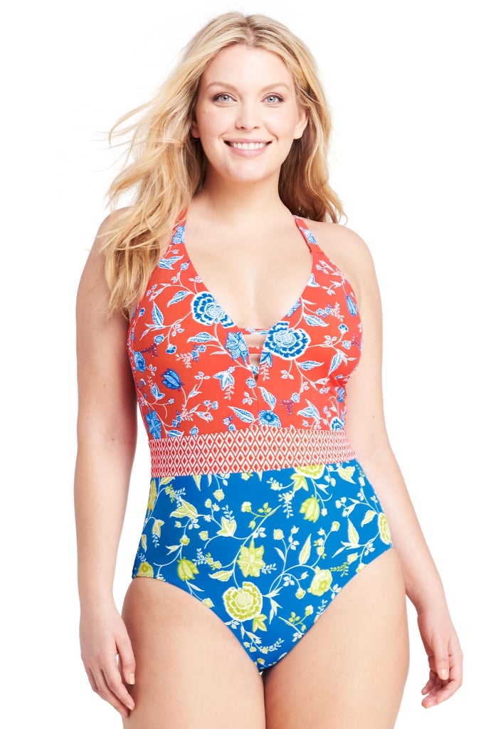 Women's Deep V-Neck One-Piece Swimsuit