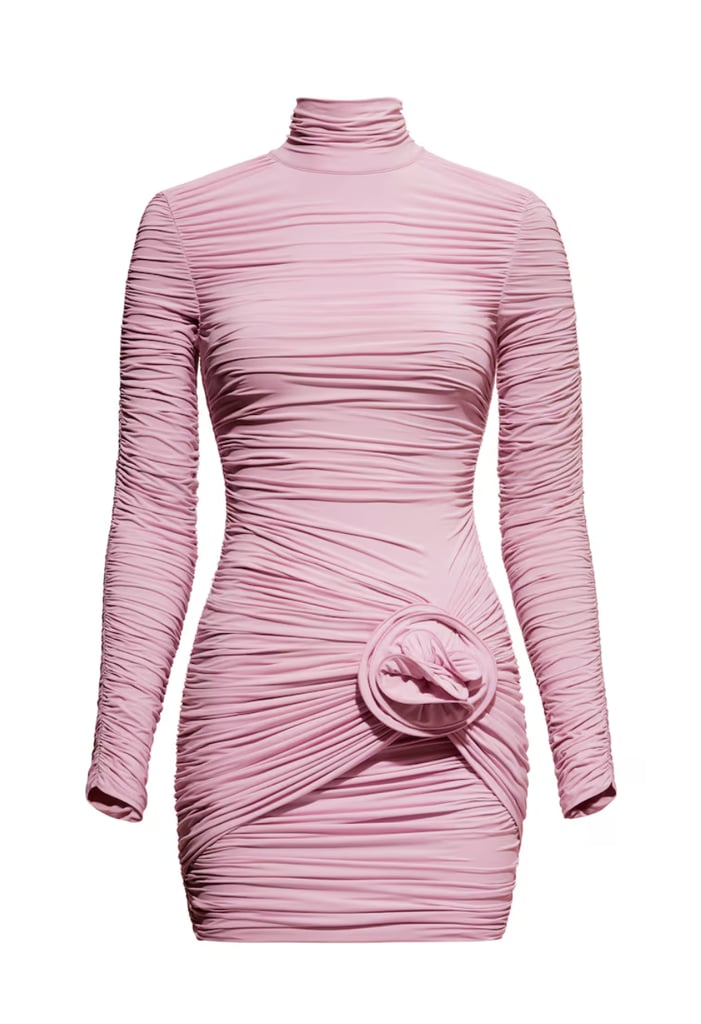 Magda Butrym X H&M Rose-Appliquéd Mock Turtleneck Dress