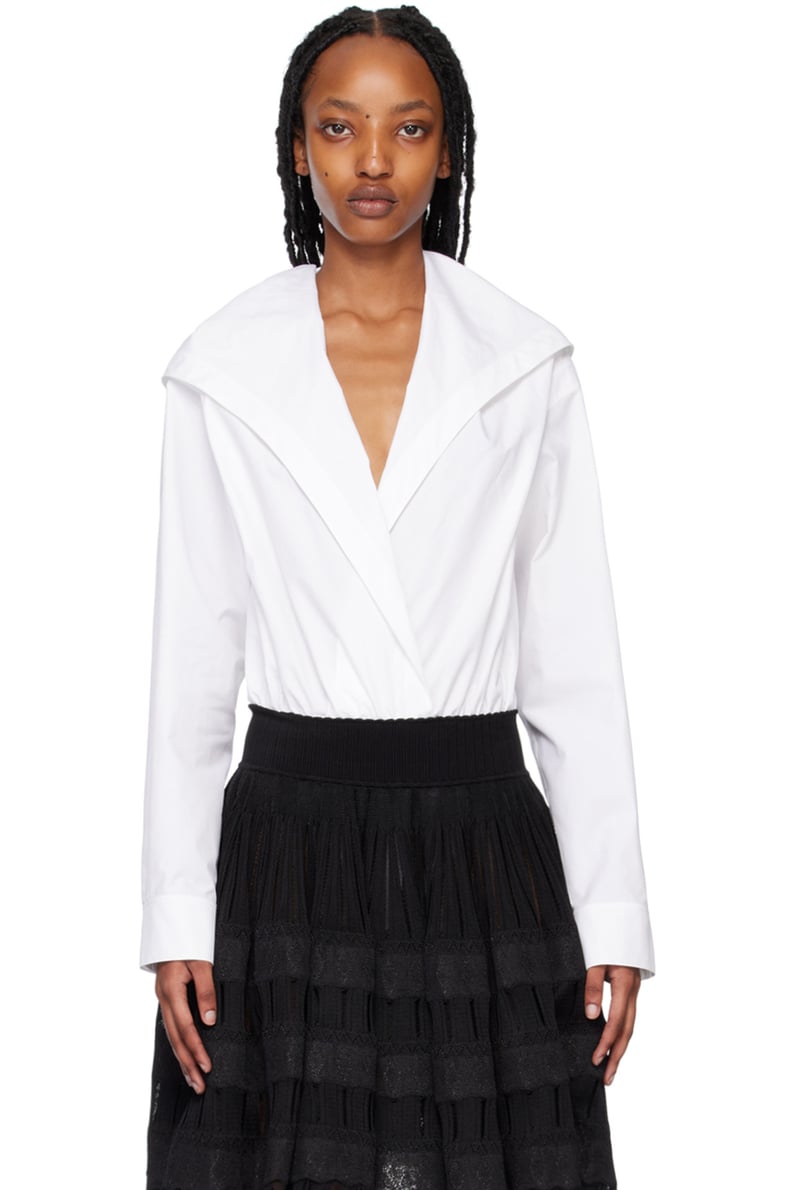 Alaïa White Hooded Bodysuit