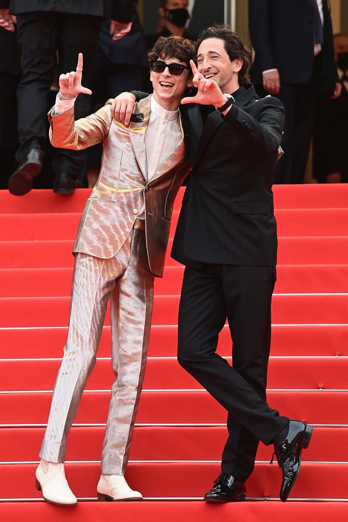 Timothée Chalamet Wears Silver Suit Outfit to Cannes: Photos