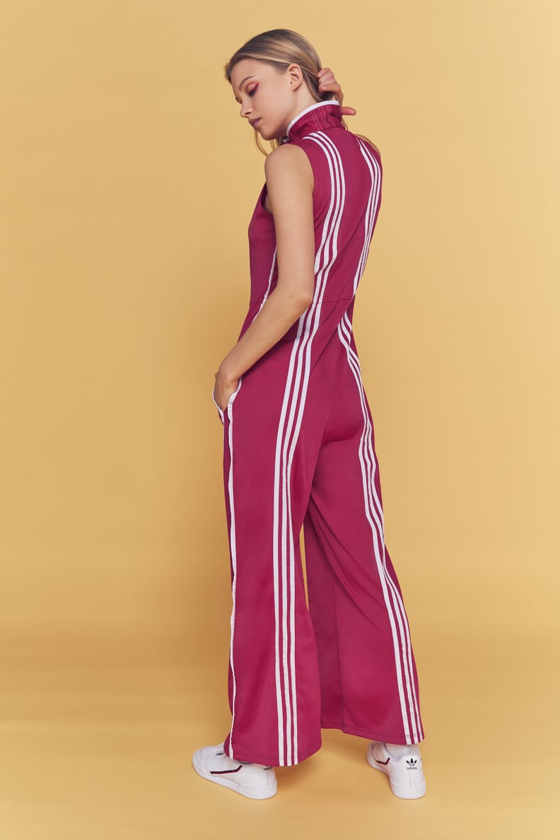 Adidas Originals By Ji Won Choi 3-Stripe Snap Button Jumpsuit