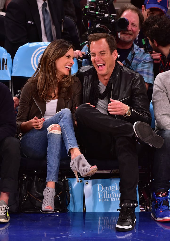 Alessandra Ambrosio and Will Arnett at Knicks Game | Photos