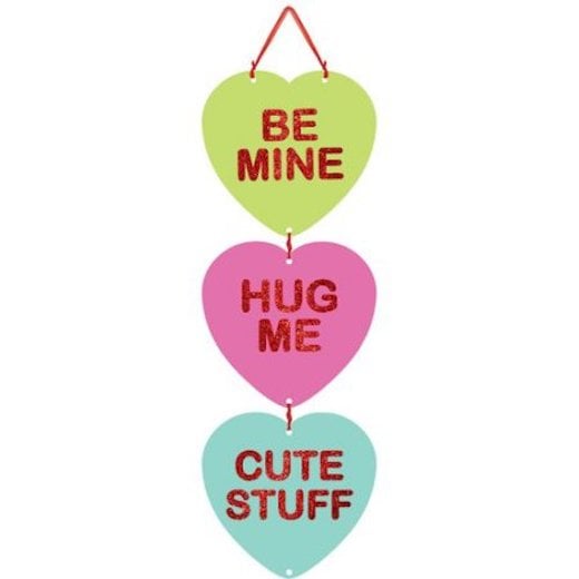 Candy Hearts Sign With Ribbon Hanger ($4)