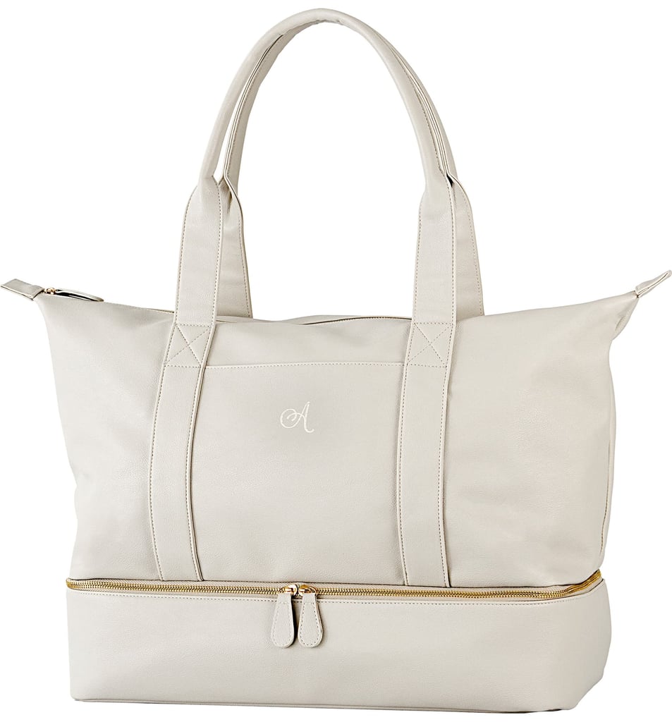 Monogram Vegan Leather Tote With Shoe Base by Cathy’s Concepts