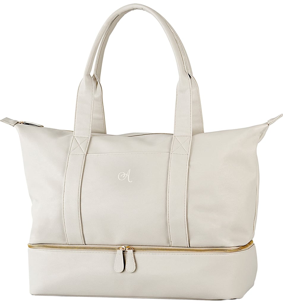 Monogram Vegan Leather Tote with Shoe Base by Cathy’s Concepts