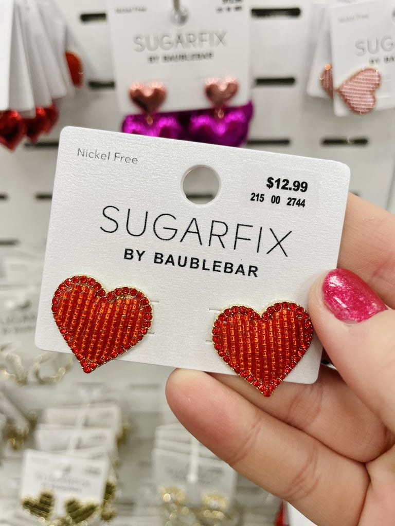 Sparkly Statement Jewellery: SUGARFIX by BaubleBar Beaded Heart Stud Earrings