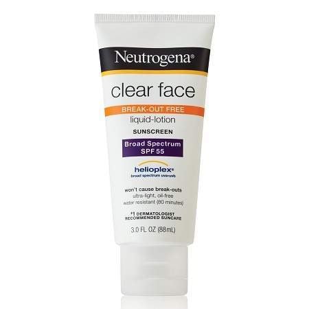 Sunscreen is the absolute BEST thing you can do for your skin. It's the most important step of any skincare routine, and it mortifies me to think I didn't used to use it daily. Since active ingredients can promote faster cell turnover, you need to make sure your fresh skin is protected. I like Neutrogena Clear Face Liquid-Lotion Sunscreen SPF 55 ($13) because it doesn't make me too shiny and my makeup goes over it nicely.