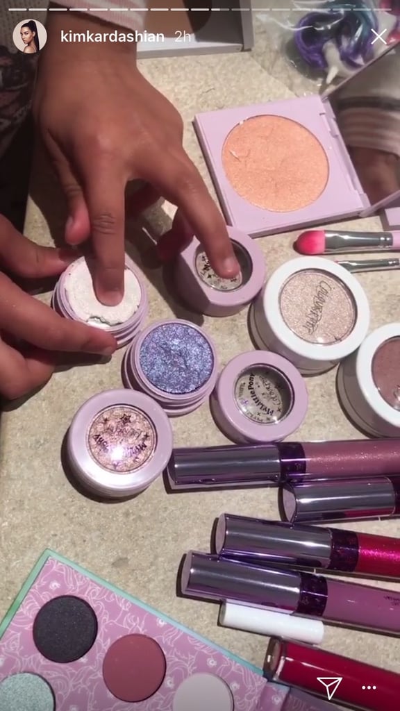 "Auntie Kylie taught me to put just a little bit right on the cheekbones."