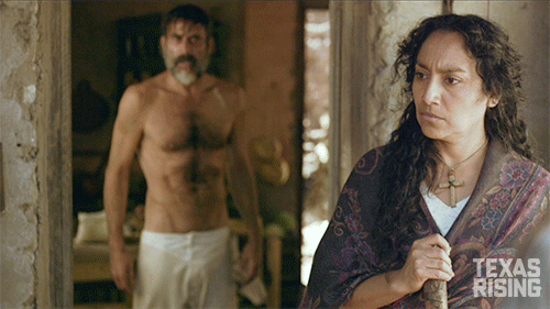 Jeffrey Dean Morgan bares his abs. Texas Rising Shirtless GIFs POPSUGAR Entertainment Photo 1