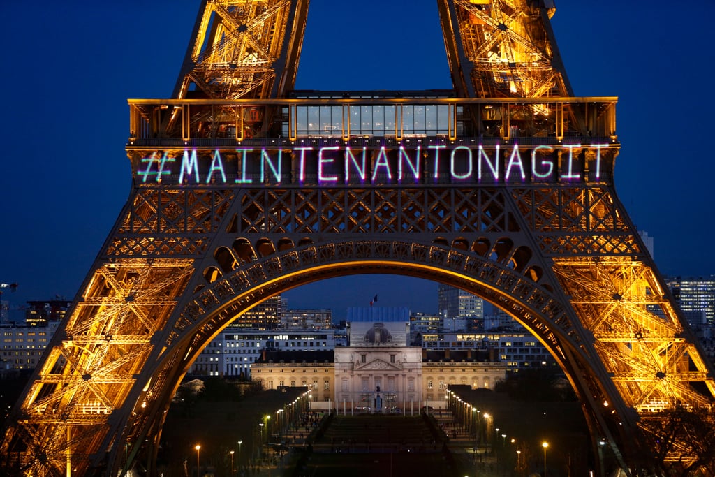 Eiffel Tower Paris Message on International Women's Day 2018