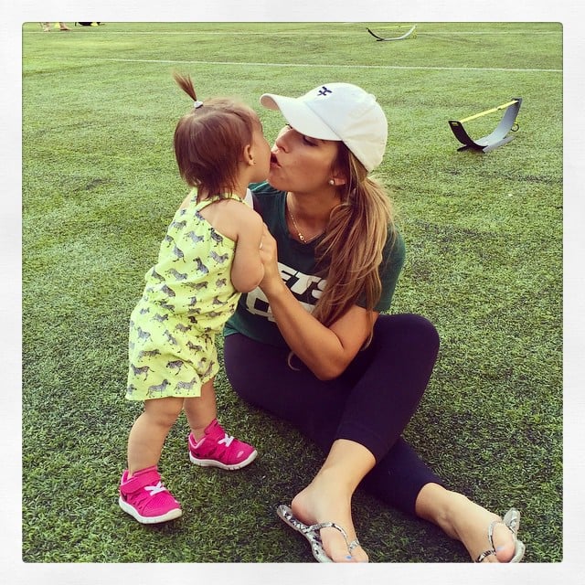 "Kisses with my sweet baby at daddy's event #family #myworld."