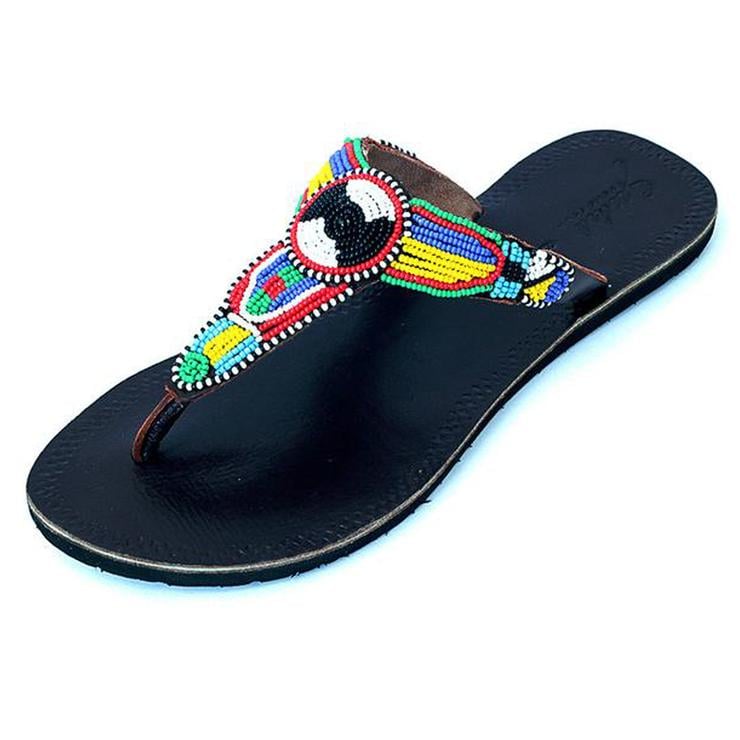 Swahili Coast Thong Sandals in Serengeti Multi