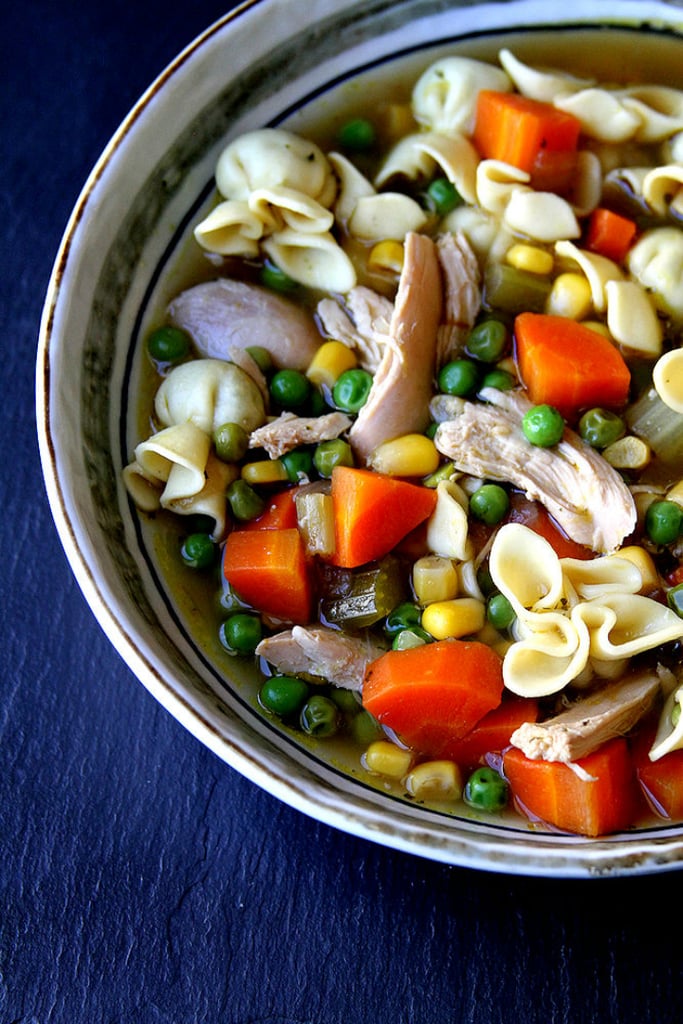 Veggie and Chicken Soup with Sacchetti