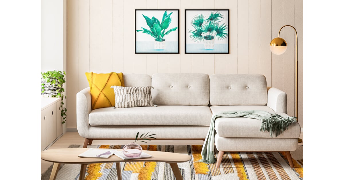 For Movie Nights AllModern Keating Sectional Best Neutral Couches