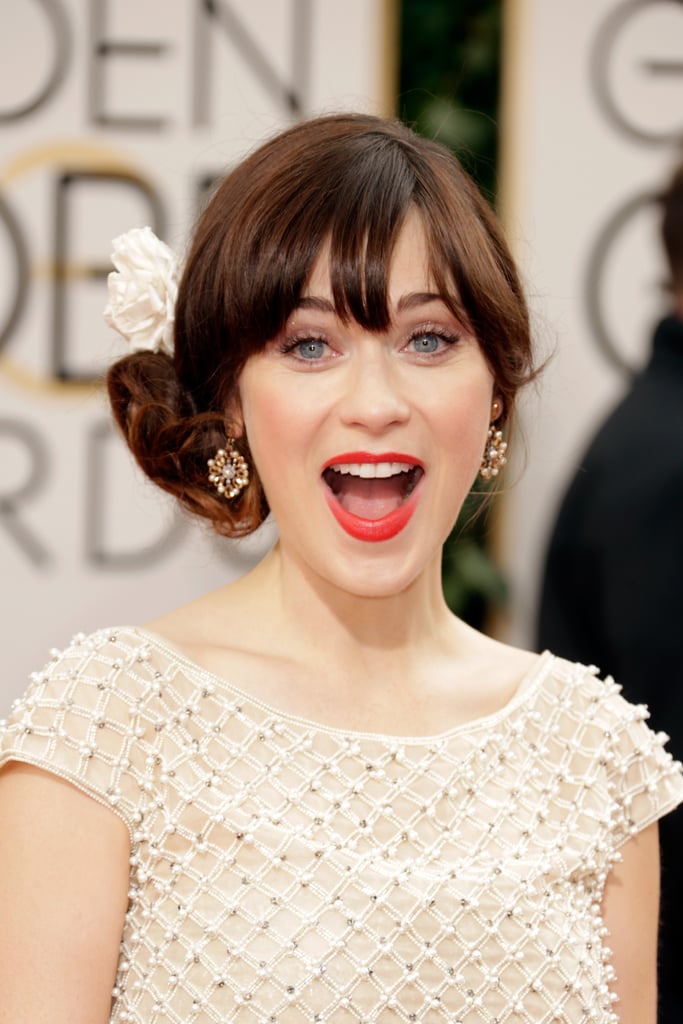 Zooey Deschanel at the Golden Globe Awards 2014 | POPSUGAR ...