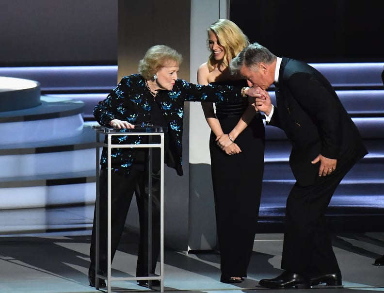 Betty White, Kate McKinnon, and Alec Baldwin at the 2018 Emmy Awards