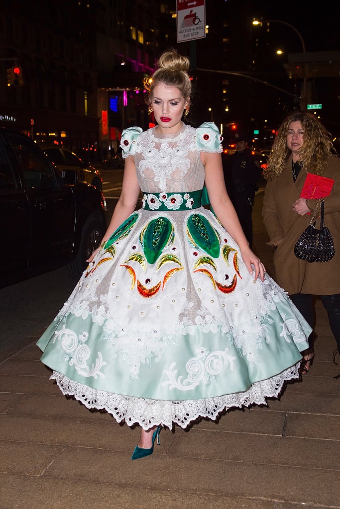 Kitty looked like a Disney princess in a Dolce & Gabbana gown during a night out in New York in April 2018.