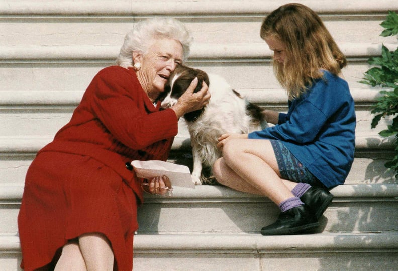 First Lady Barbara Bush and a Future First Daughter, 1991