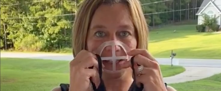 Teacher Video on Face Bracket For Masks on Amazon