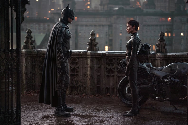 THE BATMAN, from left: Robert Pattinson as Batman, Zoe Kravitz as Catwoman, 2022. ph: Jonathan Olley /  Warner Bros. / Courtesy Everett Collection