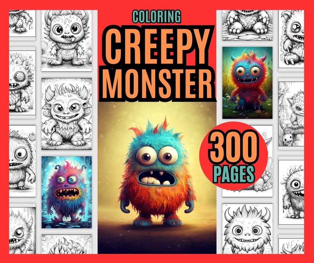 Creepy Monsters Coloring Pages For Adults