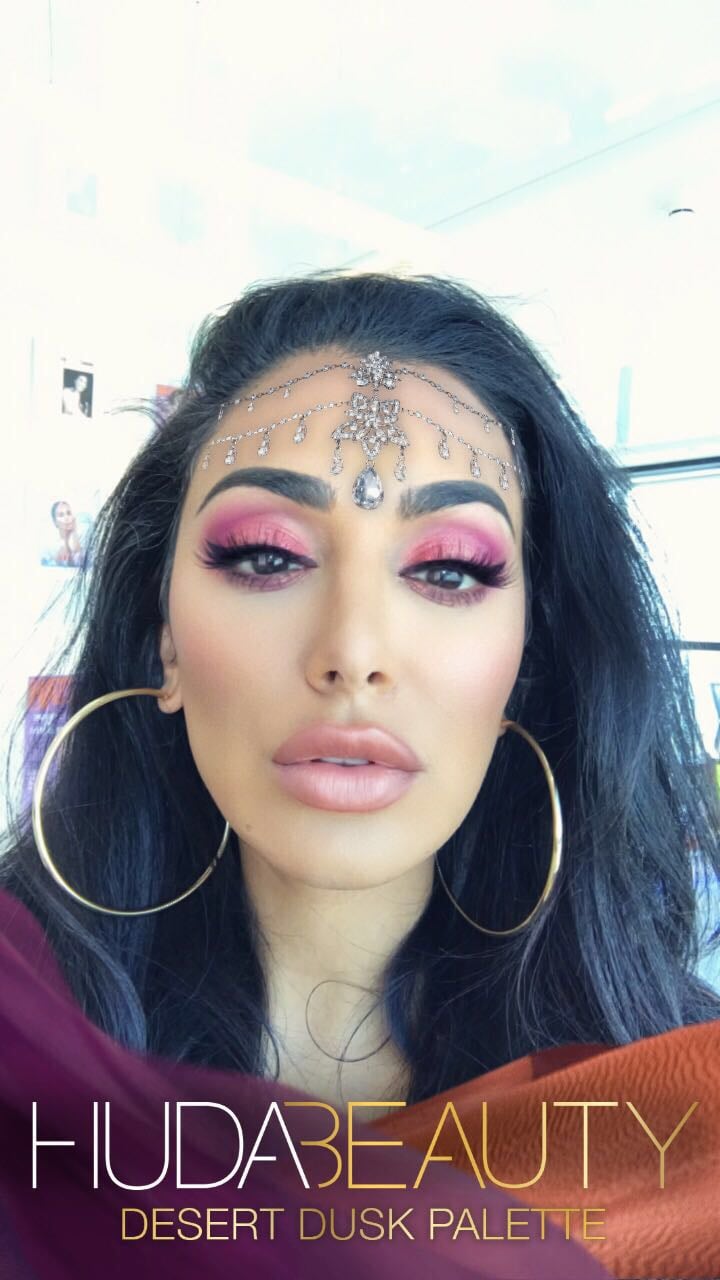 Huda Beauty Desert Dusk Palette Snapchat Filter POPSUGAR Beauty