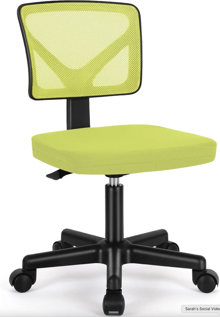 Sweetcrispy Small Armless Desk Chair ($32, originally $40)
Chartreuse green was evidently the color of everyone's bedroom walls in the early 2000s. To pay homage, this chair channels that color memory perfectly.