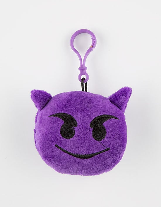 Plush Devil Emoji Keychain