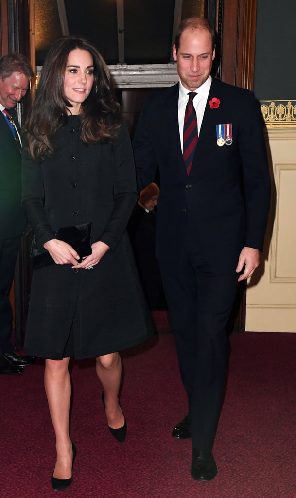 Kate Middleton Wears Black Coat on Remembrance Day 2016