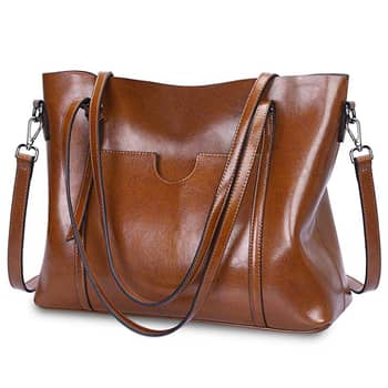  S-ZONE Faux Leather Tote Bag for Women Tote Shoulder