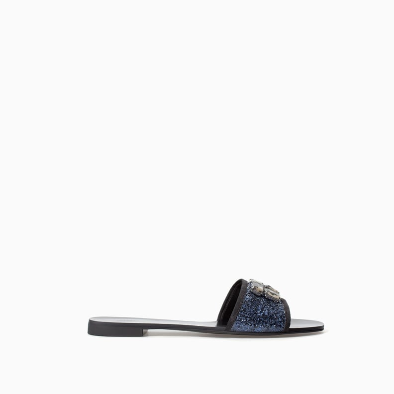 Zara Jeweled Slide Sandals