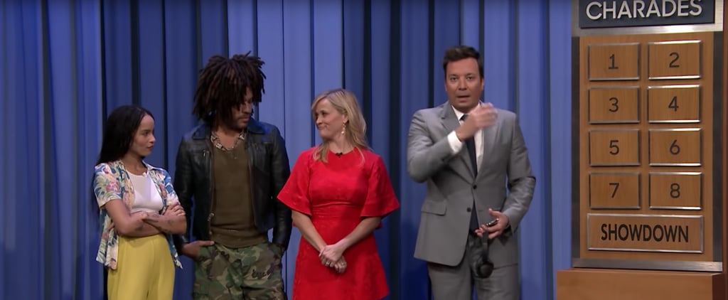 Reese Witherspoon, Lenny Kravitz, and Zoë Kravitz on Fallon