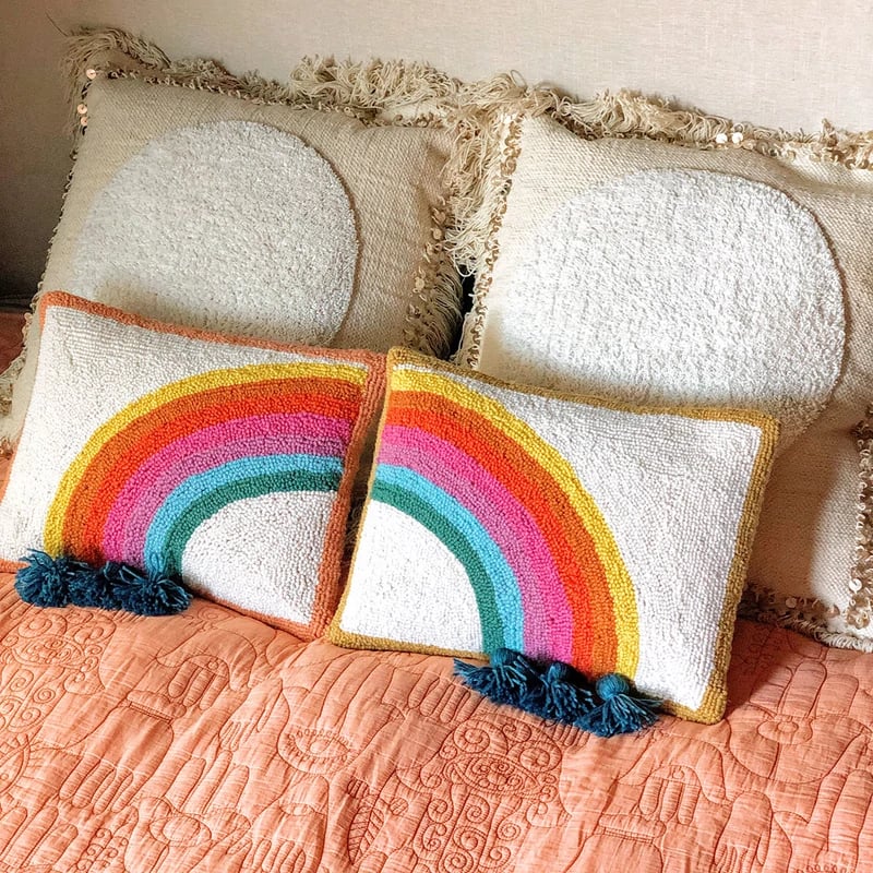 With a Tassel Touch: Jungalow Rain Bow Hook Pillow Set