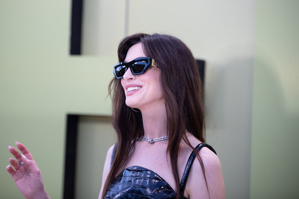 Anne Hathaway Wears a Clear French Manicure