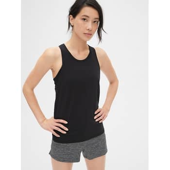 Lululemon Womens Wild Tank Top Strappy Open Back Heathered Gray Black Size  4